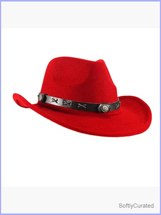 Cowboy Hat with Fringed Bandana Set - Wide Brim Western Cowgirl Hat main image 2
